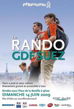 La rando GDF SUEZ - le dimanche 14 juin 2009 : une rando citadine sans voiture, avec un parcours inédit pour découvrir Paris autrement !